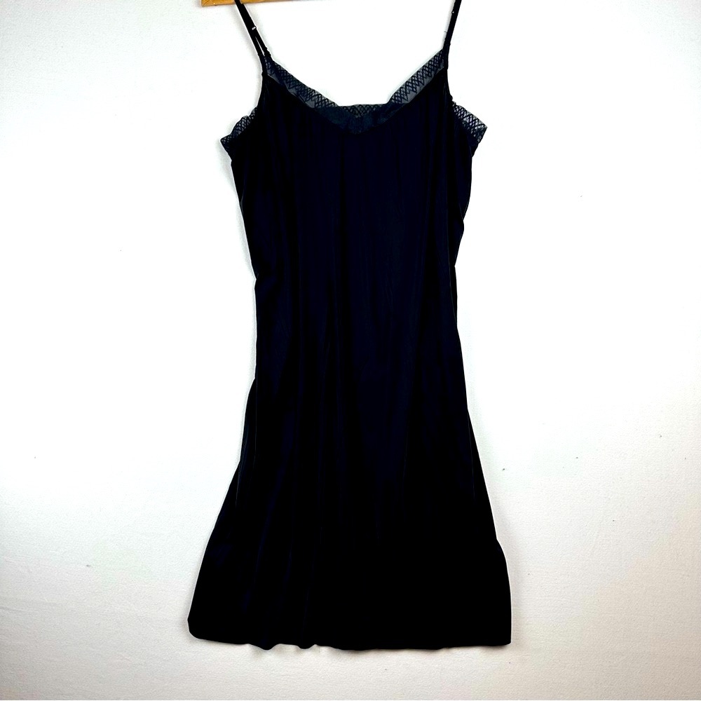 Yummie Sunny A-Line Lace Trim Slip Chemise‎ Dress